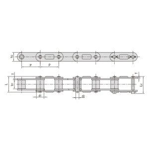 ANSI serija CA tip jeklena kmetijska veriga