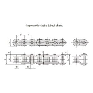 Nizka natančna valjna veriga z majhnim razmakom