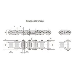 Natančne valjčne verige serije B s kratkim razmakom
