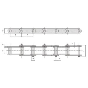 inženirska jeklena veriga z pušami