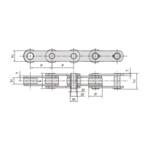Veriga za transportne trake s votlimi zatiči serije FVC