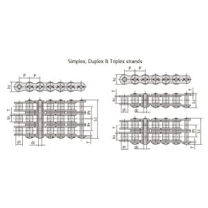 rolna veriga serije za težka bremena s kljukami