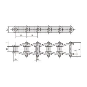 veriga za prenos moči z izbočenimi členi za težka bremena