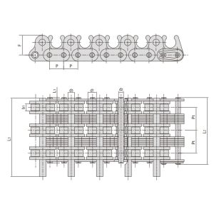 valjčna veriga za tekstilne stroje