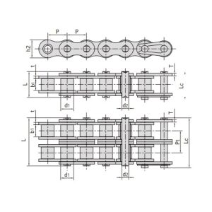samomazna valjna veriga s kratkim razmakom