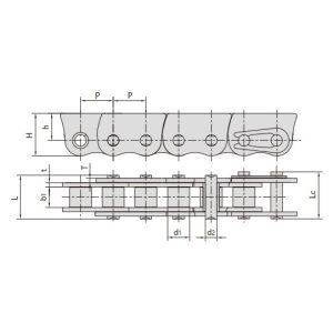 nerjaveče jeklene verige proti stranskemu upogibanju za potiskanje oken