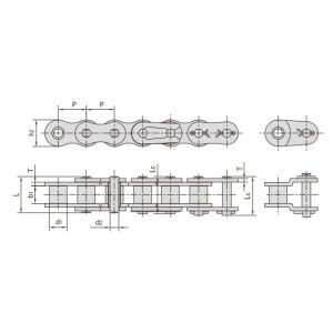 nerjaveča jeklena veriga z majhnim razmakom med zankami